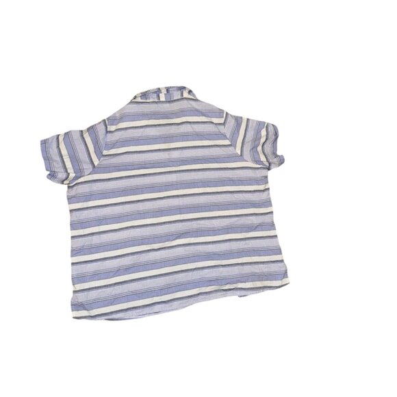 Chic Comfort Collection Blue & White Striped Button-Up Shirt 2X - Picture 3 of 4